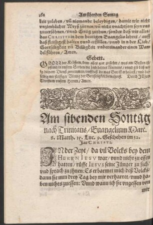 An sibenden Sontag nach Trinitatis ...