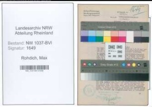 Entnazifizierung Max Rohdich , geb. 30.06.1889 (Studiendirektor)