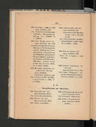 §. 24. Receptformeln zur Inhalation.