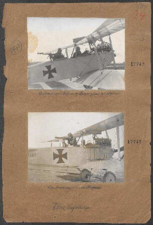 Am Maschinengewehr im Flugzeug