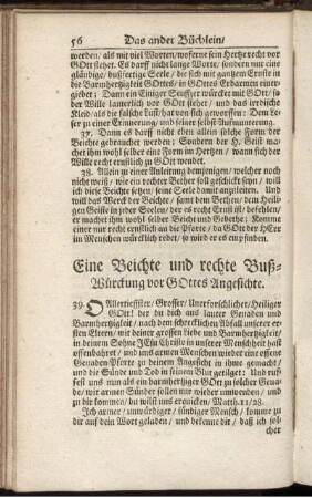 Eine Beichte und rechte Buß-Würckung vor Gottes Angesichte.