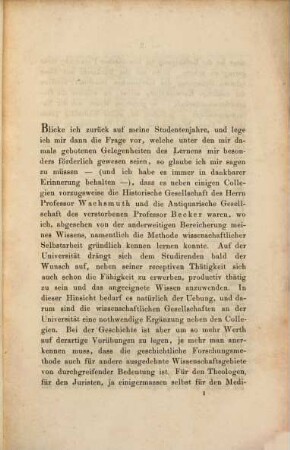 Bericht über die germanistische Gesellschaft an der Universitaet Leipzig, I