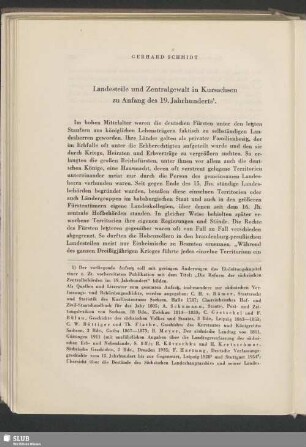 Landesteile und Zentralgewalt in Kursachsen zu Anfang des 19. Jahrhunderts