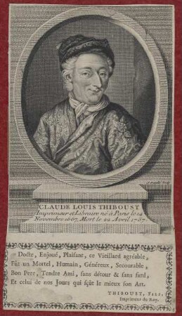 Bildnis des Cloude Louis Thiboust
