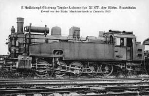 E Heißdampf-Gütertzug-Tender-Lokomotive XI GT. der Sächs. Staatsbahn.