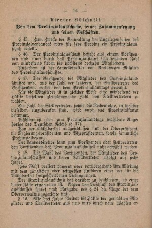 Vierter Abschnitt. Von dem Provinzialausschusse, seiner Zusammensetzung und seinen Geschäften.