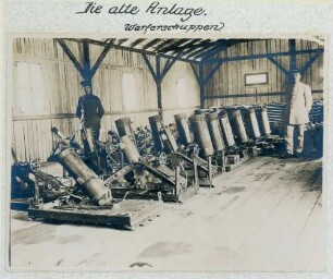 Foto eines Werferschuppens in der alten Anlage des Nahkampfmittelkommandos Efringen