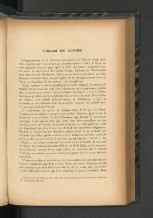 L'Islam en Guinee