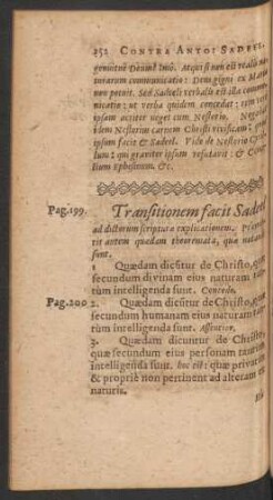 Transitionem facit Sadeel ...