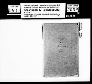 Gewerbestatistik des Oberamts [nach dem Kataster von 1829]