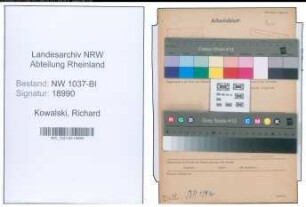 Entnazifizierung Richard Kowalski , geb. 30.07.1882 (Bahnrat)