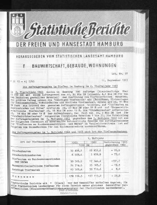 Die Auftragsvergaben im Tiefbau in Hamburg im 2. Vierteljahr 1963 : Lfd. Nr. 27