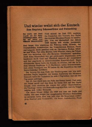 Und wieder wehrt sich der Kantsch