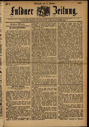 Ausgabe vom Mittwoch, den 05. Januar 1887.