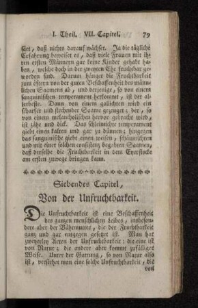 Siebendes Capitel, Von der Unfruchtbarkeit.