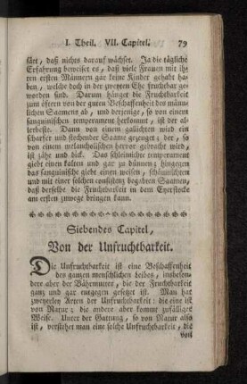 Siebendes Capitel, Von der Unfruchtbarkeit.