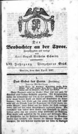 14. Stueck, 6. April 1857
