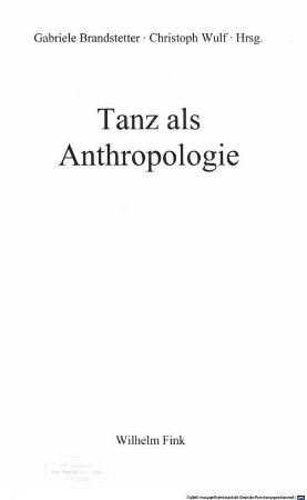 Tanz als Anthropologie