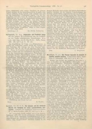 397 [Rezension] Heiligstedt, Aug., Präparation zum Propheten Jesaja