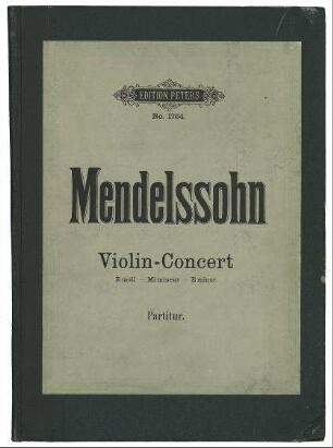 Violinkonzert e-Moll Op. 64, Partitur