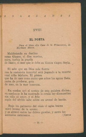 XVIII - El poeta