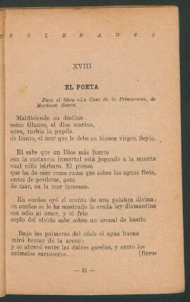 XVIII - El poeta