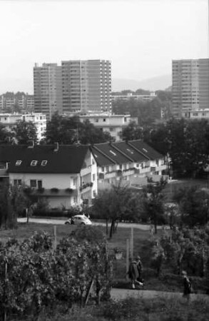 Freiburg, Lehen: Von der Kirchstraße Richtung Landwasser