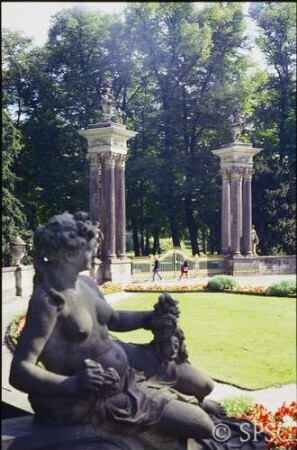 Potsdam, Park Sanssouci, Östlicher Lustgarten, Bereich zwischen Neptungrotte und Obelisk.
