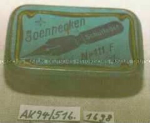 Automaten-Blechdose für "Soennecken Schulfeder Nr. 111 F"