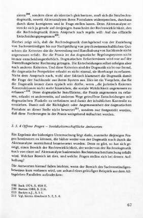 3.5.4 Offen Fragen - Sozialwissenschaftliche Antworten