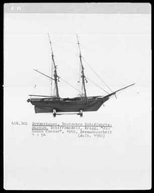 Brigg "Johanna Caesar", 1840, Seemannsarbeit