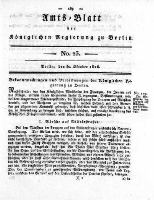 No 23, 30. Oktober 1816