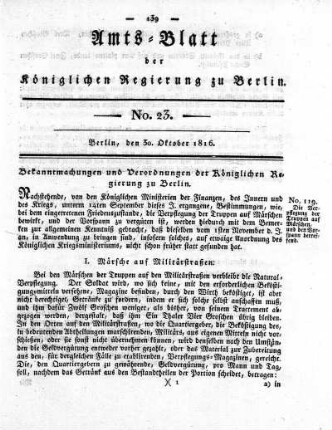 No 23, 30. Oktober 1816