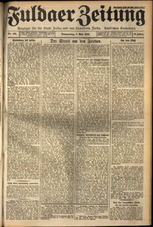 Erste Ausgabe vom Donnerstag, den 03. Mai 1928.