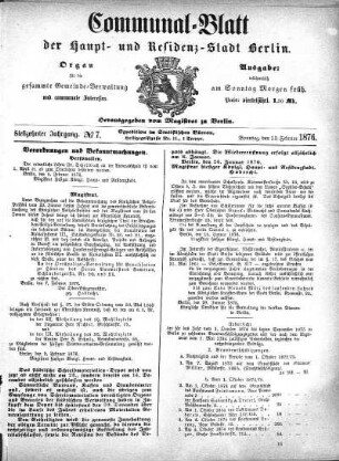 1876,7: No. 7, 13. Februar 1876