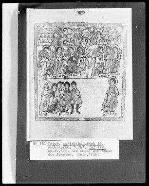 Apokalypse des Johannes (Die sog. Trierer Apokalypse) — Die sieben Engel mit den Schalen des Zornes, Folio 49recto