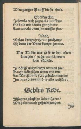 Schlus Rede.