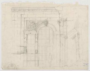 Thiersch, Friedrich von; Frankfurt / Main (Hessen); Festhalle - Fassadenentwurf (Details)