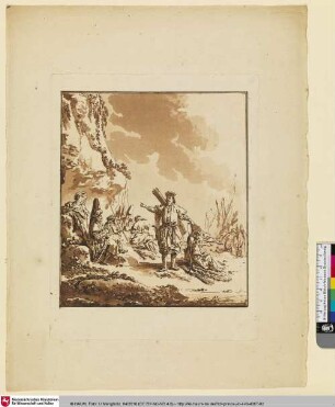 [Halte de Calmouks; Rastende kalmückische Soldaten]