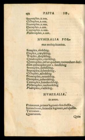 Numeralia in anus.