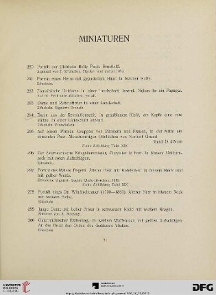 Miniaturen (Nr. 290-330)