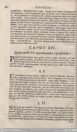 CAPUT XIV. Quibus modis Iris experimentaliter repraefentetur?