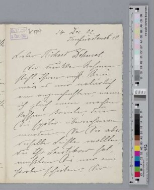 Brief an Richard Dehmel