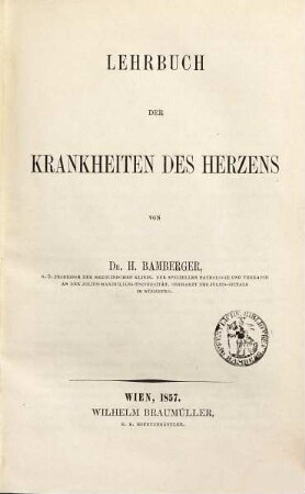 Lehrbuch der Krankheiten des Herzens