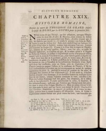 Chapitre XXIX. Histoire Romaine, Depuis la mort de Theodose Le Grand jusqu´à la prise de Rome par les Goths pour la première fois.