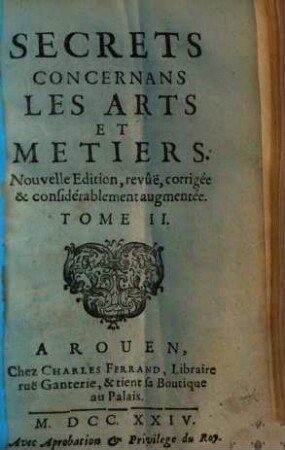 Secrets Concernans Les Arts Et Metiers, 2.