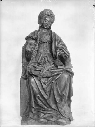 Sitzende Heilige oder weibliche allegorische Figur