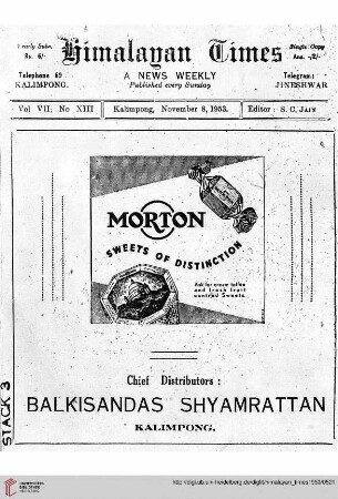 No. XIII (08 November 1953)
