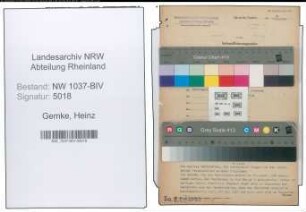 Entnazifizierung Heinz Gemke , geb. 09.04.1911 (Angestellter)