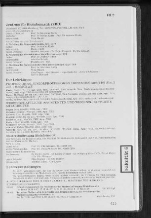 Zentrum für Bioinformatik (ZBH)
